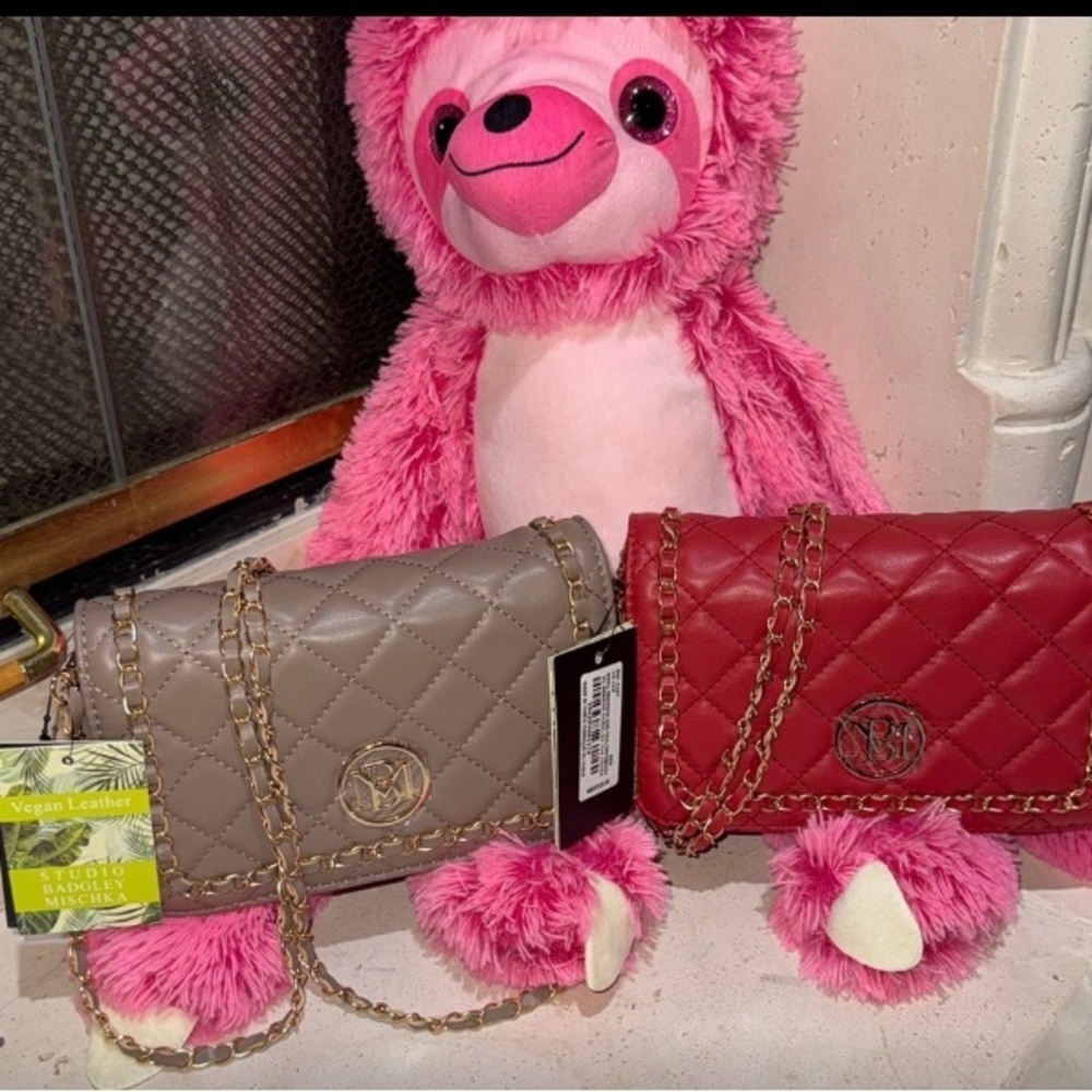BADGLEY MISCHKA CROSSBODY BAG NWT RED OR PUTTY - Picture 2 of 11